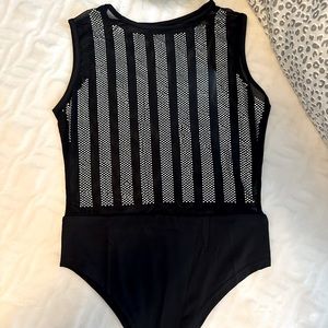 Rhinestone stripe body suit. New size small